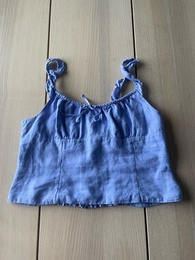 Aritzia Wilfred Light Blue Cami Tank Top with zip back ladies xl Aritzia top